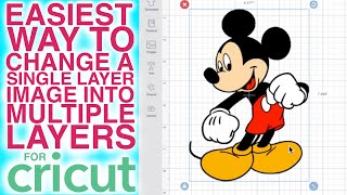 HOW TO CREATE AN SVG  HOW TO CHANGE A SINGLE LAYER IMAGE TO MULTIPLE LAYERS IN CRICUT DESIGN SPACE [upl. by Odella48]