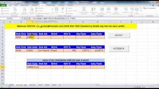 Excel Ders Stok Takibi 1bölüm Makrolu [upl. by Lynda]