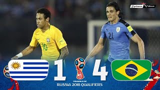 Uruguay 1 x 4 Brasil Paulinho HatTrick ● 2018 World Cup Qualifiers Extended Goals amp Highlights HD [upl. by Allard956]