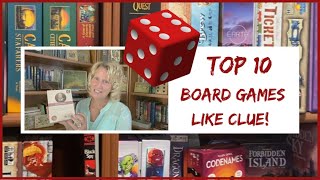 Top 10 Board Games Like Clue boardgames mystery [upl. by Einuj]