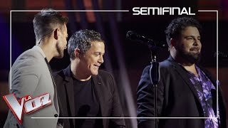 Alejandro Sanz Adam y Rafael quotEl Bombaquot cantan Viviendo deprisa  Semifinal  La Voz Antena 3 [upl. by Aiket]