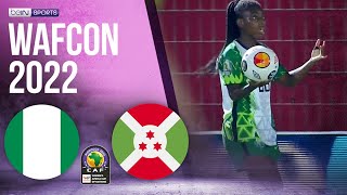 Nigeria vs Burundi  WAFCON HIGHLIGHTS  071022  beIN SPORTS USA [upl. by Ocir343]