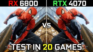 RX 6800 16GB vs RTX 4070 12GB  Test in 20 Games  Which One Is Better 🤔  2023 [upl. by Norrag]