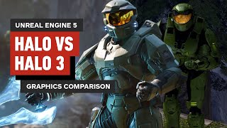 Halo Unreal Engine 5 vs Halo 3 2007 Graphics Comparison [upl. by Claribel]