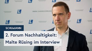 2 Forum Nachhaltigkeit Malte Rüsing im Interview [upl. by Philina]