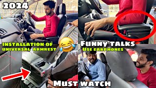 Tata Tiago Armrest 2024  Best Armrest Of Any Car 2024  Universal Armrest  Funny Installation 😂 [upl. by Backer447]