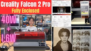 Creality Falcon 2 Pro 40W fully enclosed laser engraver [upl. by Illac]