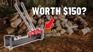 Harbor Freight Hydraulic Log Splitter Review  Is This Homestead Firewood 150 Tool Worth It [upl. by Maxma]