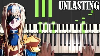 Sword Art Online Alicization War of Underworld ED 1  unlasting Piano Tutorial Lesson [upl. by Animahs197]