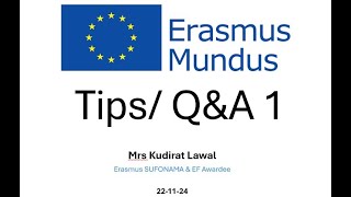 Erasmus Application tips  QampA [upl. by Artenehs636]