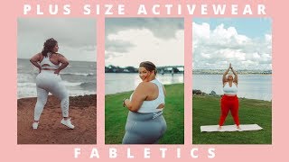 Fabletics Plus Size Activewear Haul  Try On  New Extended Sizes [upl. by Innad]