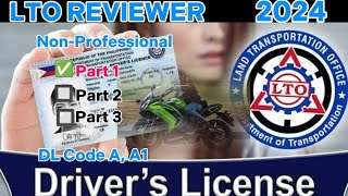 Part 1 of 3 LTO exam reviewer I TAGALOG NonProfessional Drivers License 2024 [upl. by Nylla804]