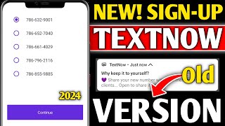 How to create textnow account 2024  textnow sign up problem fix 2024  TextNow account create [upl. by Tracee]