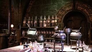 Hogwarts Potions Classroom ASMR 🎧 Harry Potter ⚡️ Bubbling Witchs Cauldron 15 MIN STUDY POMODORO [upl. by Nnaecyoj]