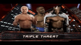 King Booker vs Ric Flair vs Shelton Benjamin WWE SmackDown vs Raw 2008 Gameplay [upl. by Adliwa]