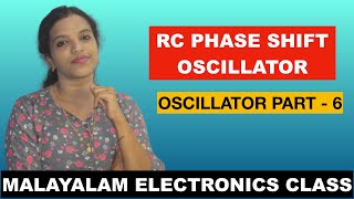 RC PHASE SHIFT OSCILLATOR OSCILLATOR PART  6 MALAYALAM CLASS [upl. by Santoro]