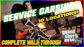 Complete Guide To Unlocking The Service Carbine GTA 5 Online 10 Locations Easy To Follow [upl. by Zipah]