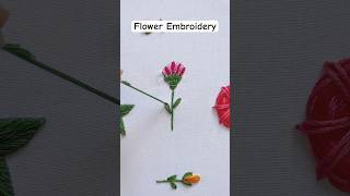 Flower Embroidery diy embroidery embroiderydesign embroiderytutorial embroiderystitches [upl. by Nilesoj]