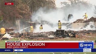 House Explosion in West Knox County [upl. by Ydnir]