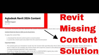 Missing library in revit 2024  Family library missing solution for revit 2024 [upl. by Aiuqet]