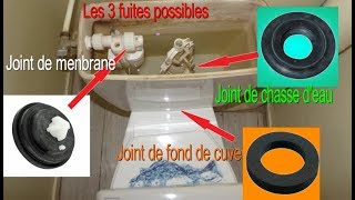 comment détecter la fuite des wc  3 fuites possible TUTORIEL [upl. by Stefan]