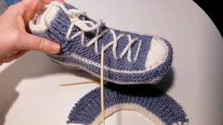 Sneaker stricken Sportschuhe stricken unglaublich einfach und schön 😍 [upl. by Aziaf]