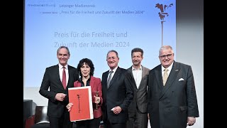 Verleihung des Preises für die Freiheit und Zukunft der Medien 2024 am 8 Oktober 2024 [upl. by Mchenry]