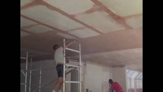 How to plaster a big ceiling [upl. by Tram]