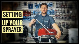 Paint Sprayer Tips  How to Set Up An Airless Sprayer  Titan 440 [upl. by Enilarac]