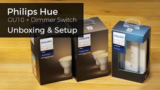 Philips Hue GU10 Spot  Dimmer Switch  Unboxing amp Setup deutsch  german [upl. by Euqram]