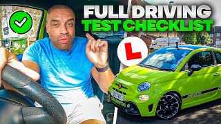 Your FULL Driving Test Checklist Are You Ready To Pass [upl. by Eittah]