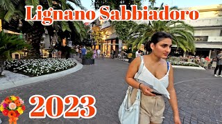 Lignano Sabbiadoro Italy  walking tour August 2023 [upl. by Mihe]