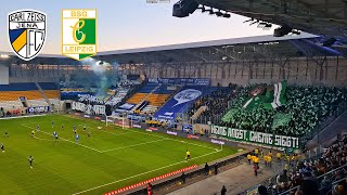 FC Carl Zeiss Jena vs Chemie Leipzig 50 • Stadionatmosphäre Pyroshow  OstKlassiker 202425 [upl. by Betthel]