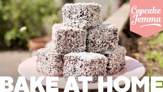 Super Easy Ridiculously Tasty Lamingtons Recipe  Bake at Home  Cupcake Jemma [upl. by Anidualc]