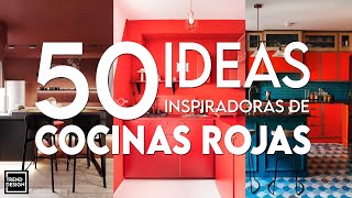 50 ideas inspiradoras de cocinas rojas [upl. by Neeven]