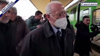 Casertaserait Vincenzo De Luca a Piedimonte Matese per i nuovi treni [upl. by Adnilym]