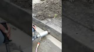 Drilling a Curb Drain Like a Pro [upl. by Belcher]