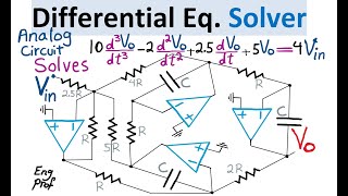 Differential Equation Solver Circuit Analog Computer [upl. by Eitisahc]