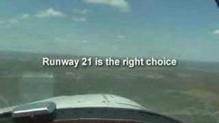 20kt Crosswind Landing in a Mooney M20A [upl. by Enyalb197]