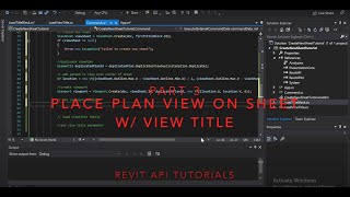 Revit API  Create New Sheet View amp View Title  Part 3 [upl. by Ayrolg]