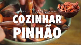 COMO COZINHAR E DESCASCAR PINHÃO SEM SOFRIMENTO [upl. by Nomolos404]