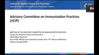 October 2020 ACIP Meeting  Welcome amp Immunization Schedules [upl. by Elahcim]