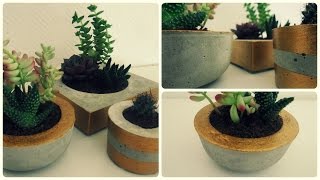 Blumentopf aus Beton  DIY  Concrete Planter eng sub [upl. by Mayer]