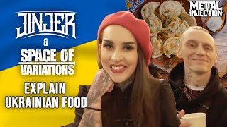 JINJER amp SPACE OF VARIATIONS Explains Ukrainian Food at Vselka in NYC  Metal Injection [upl. by Arvell]