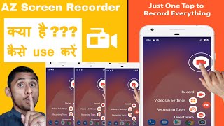 AZ Screen Recorder Kaise Use Kare  Best Screen Record Apphow to use az screen recorderfullguide [upl. by Aljan]