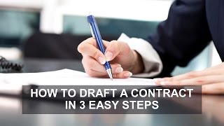 How to Draft a Contract in 3 Easy Steps [upl. by Altheta]