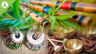 Flute Tabla and Tibetan Bowl Pure Positive Vibes Morning Meditation Stress Relief [upl. by Haizek]