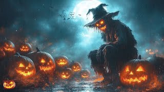 Haunted Halloween Atmosphere 🎃 Spooky Scarecrow Tunes Under the Moonlight for Chilling Night [upl. by Oab]