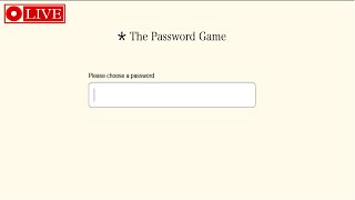 THE PASSWORD GAME LIVE [upl. by Niltiac]