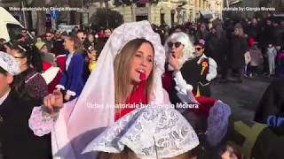 Il ballo delle maschere e delle majinettes del carnevale di Vercelli  2018 [upl. by Haskins779]